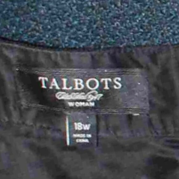 Talbots Green & Black Skirt - Sz 18 - Picture 3 of 5